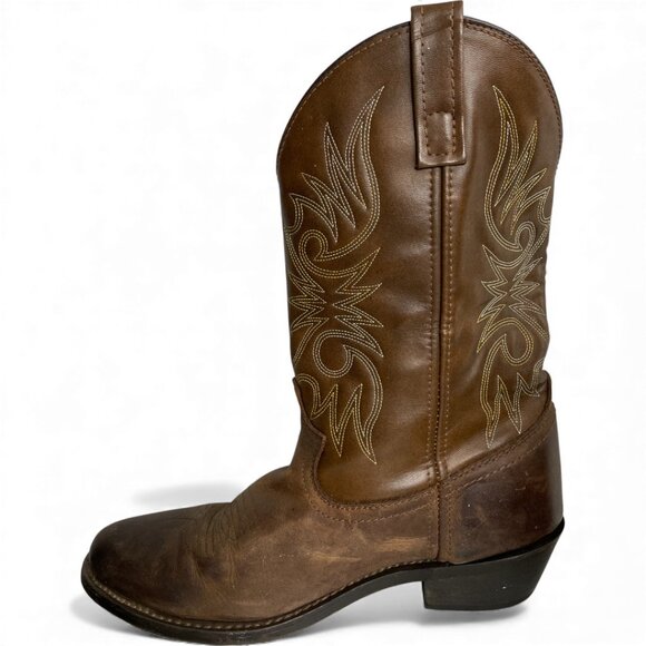 Laredo Leather Embroidered Boots Western Cowboy Biker Work Men's 10.5 - Picture 5 of 14